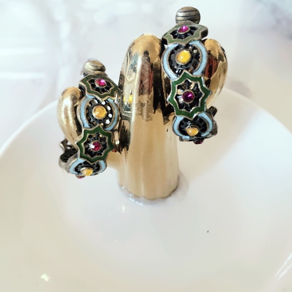 Jewelry - Bronze Boho Clip On Hoop Earrings
